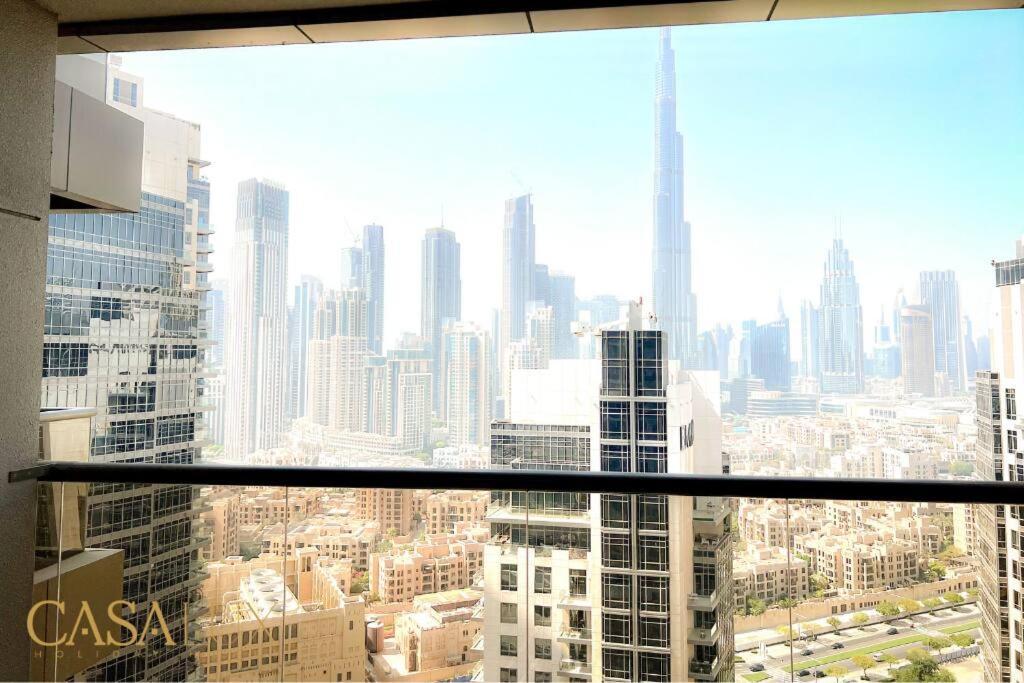 דובאי Lovely Big Studio W/ Burj Khalifa View In Downtown מראה חיצוני תמונה