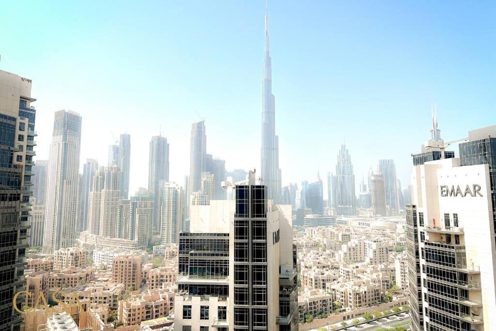 דובאי Lovely Big Studio W/ Burj Khalifa View In Downtown מראה חיצוני תמונה